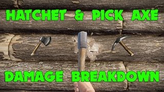 Hatchet &  Pickaxe Damage Breakdown