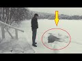 Man goes to the lake to visit his friend, who waits for him in any weather