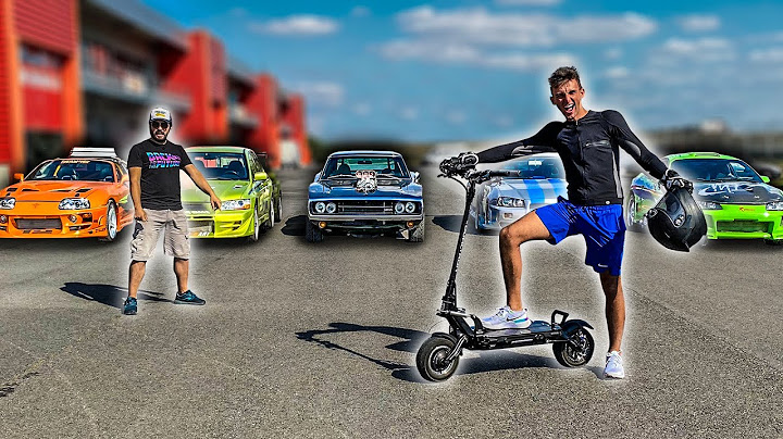 LES VRAIES VOITURES DE FAST AND FURIOUS VS MA TROTTINETTE ÉLECTRIQUE !