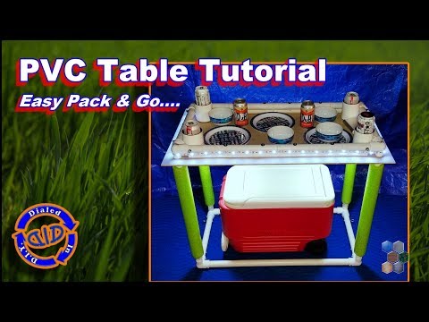 Portable PVC Table Lights Up - Party & Picnic Ready