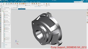 Pump Support Design in Siemens NX 2212 Peripheral Water Pump Assembly | 3D CAD Modeling #shortsvideo
