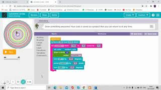 MAKING CONCENTRIC CIRCLES WITH CODING