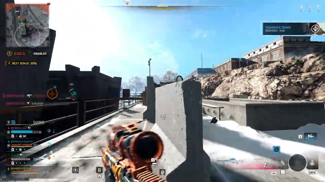 Game Winning Kill with Sniper Rifle in Call of Duty Resurgence Big Screen