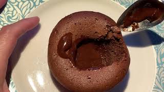 Food tasting - homemade chocolate lava cake