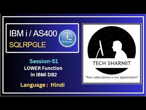 lower function in db2 sql  | SQLRPGLE | ibmi training | sqlrpgle as400 | db2 | db2 view