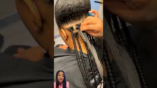 medium sized knotless braids tutorial.  #hairstyles #braids