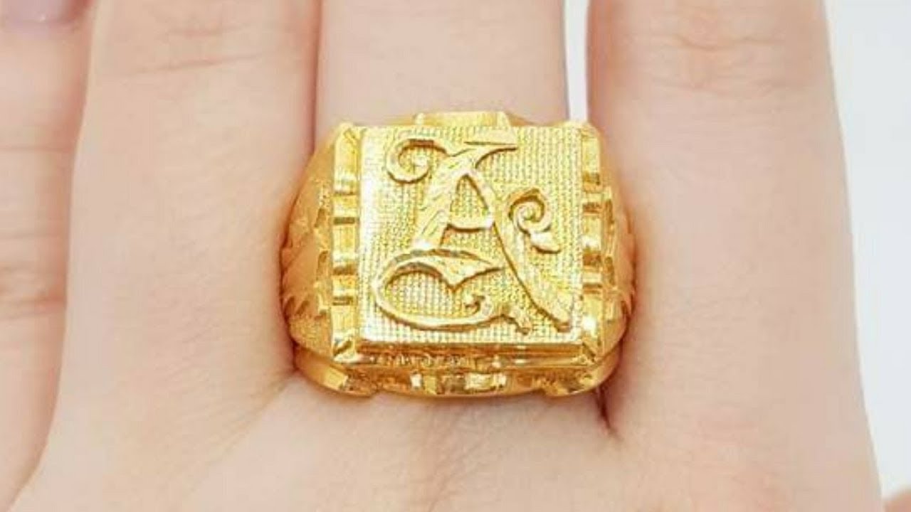 Men's 3 Finger Triangle Ring Gold