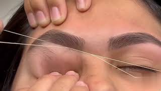 Effortless Eyebrow Threading For beginners #eyebrowthreading #makeuptutorial
