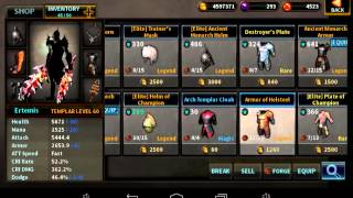 Dark Avenger Templar Ertemis Inventory screenshot 4