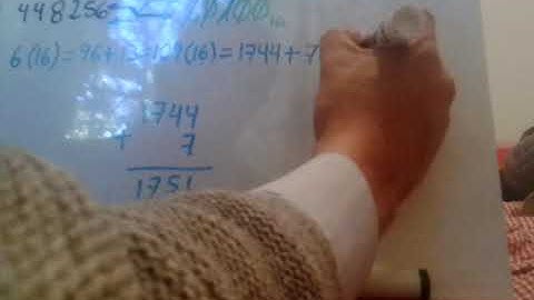 Conversion de cifas de sistema decimal a sistema hexadecimal parte 4