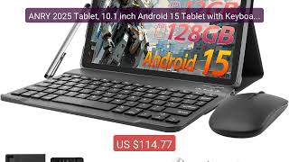 ANRY 2025 Tablet, 10.1 inch Android 15 Tablet with Keyboard... — Top Pick 2026 | Unbeatable Price!