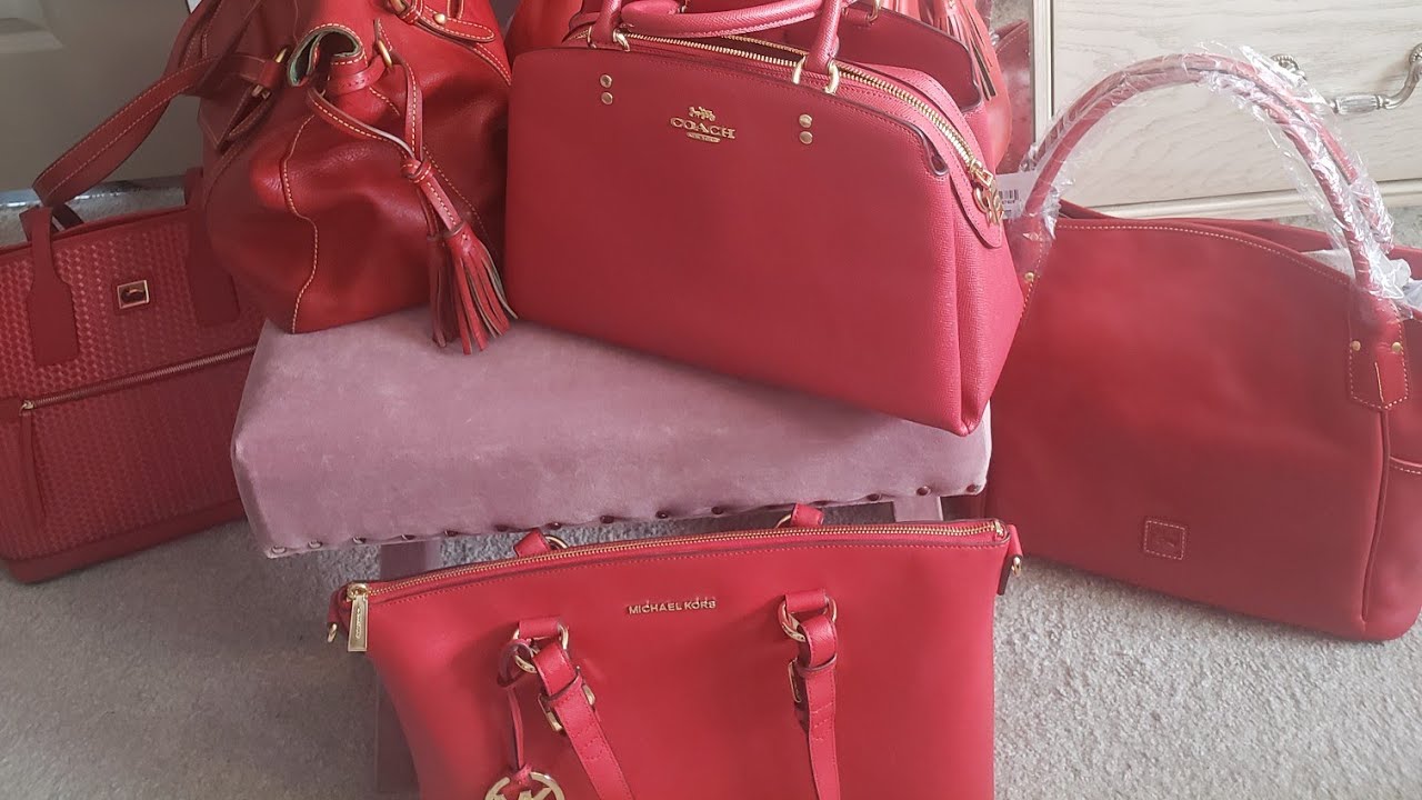 My RED Handbag Collection 👜 ♥ 