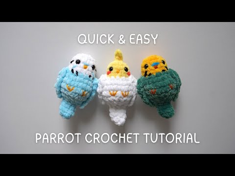 Quick & easy POCKET PARROTS crochet tutorial!