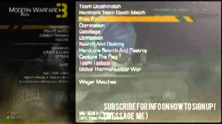 Modern Warfare 3 Ingame Menu Number 2 - BETA MW3 Menu²