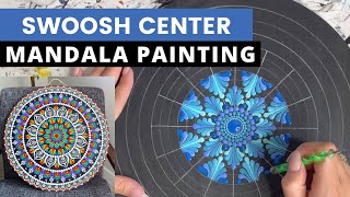 Swoosh Center | Mandala Painting | Dot Mandala Art