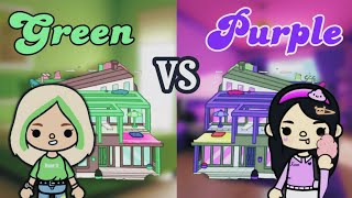 Purple 💜 VS Green 💚😱 toca boca 😍💞 #tocaboca #trending #tocalifeworld #subscribe #shortvideo