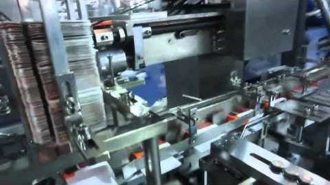 Automatic box packing equipment with leaflet inserting system for blister cartoning machine