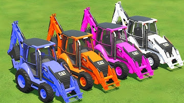 COLOURS OF CAT BACKHOE LOADERS IN FS22 !!
