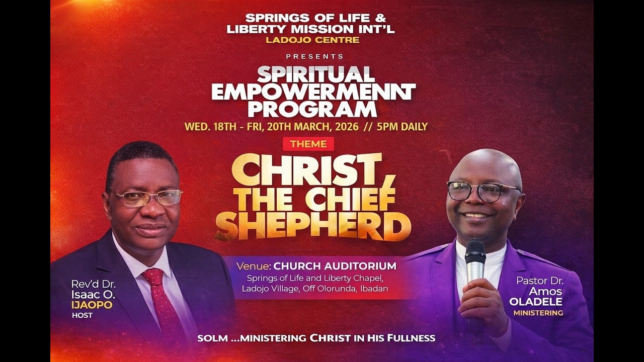 Christ, The Chief Shepherd 3 | Pastor (Dr) Amos Olu Oladele | #shepherd ...