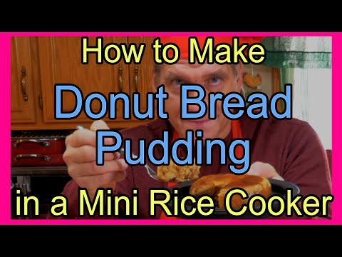 how-to-make-donut-bread-pudding-in-a-mini-rice-cooker---best-bread-pudding-recipe-with-donuts