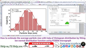 How to estimate the particle size via Histogram distribution Function using FESEM/TEM micrograph