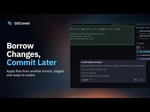 Borrow Changes, Commit Later | Apply Changes in GitComet
