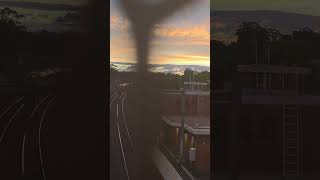 Sunset, weekend tired 🥱 #travel #train #evening #birds #birdsounds #nature #naturelovers #scenery