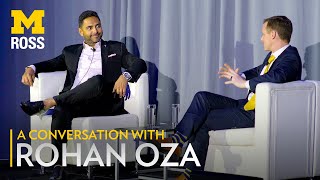 Rohan Oza Talks Branding and Entrepreneurship with Michigan Ross Dean Scott DeRue 2019