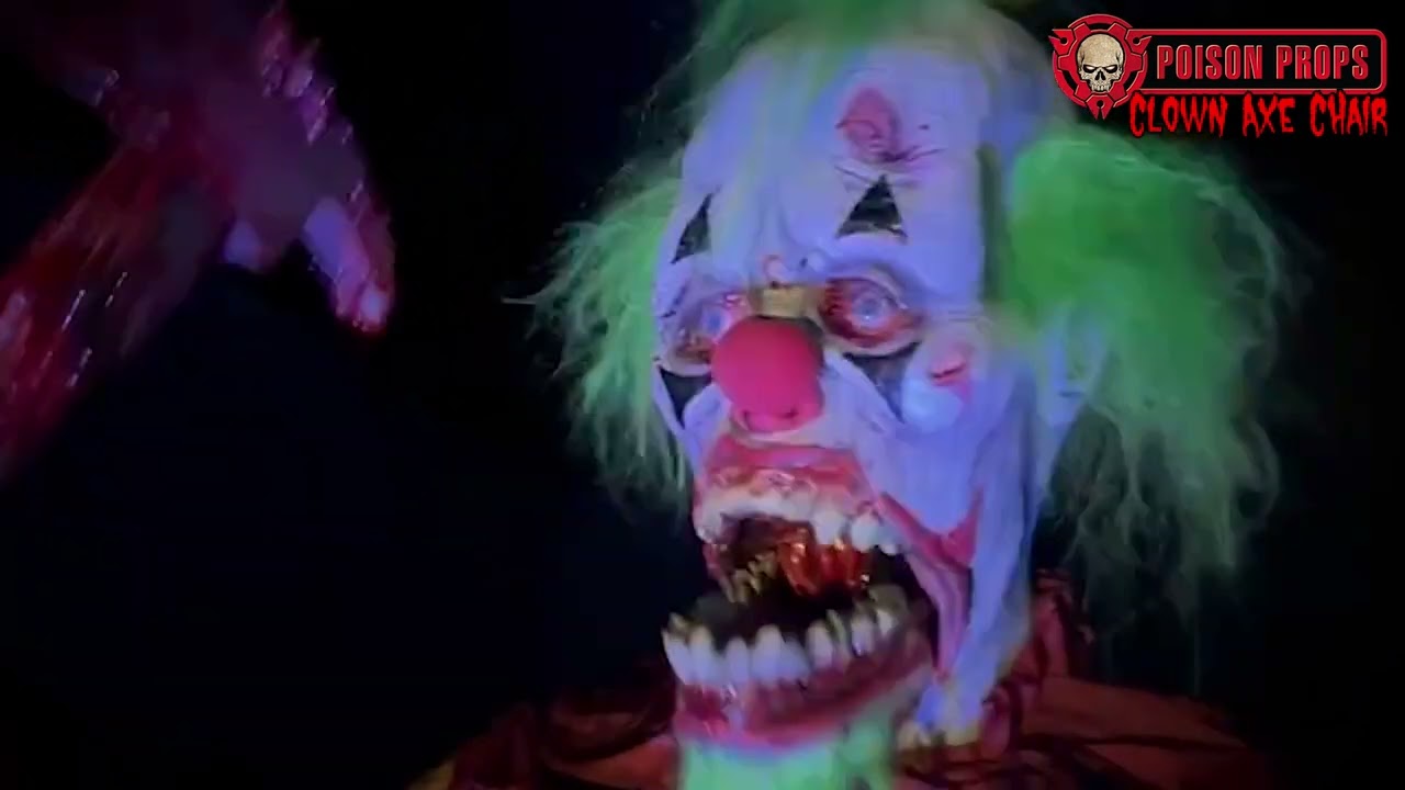 Clown Axe Chair Halloween Animatronic by Poison Props