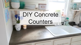 DIY Concrete Counters OVER Old Laminate