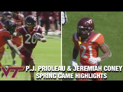 Virginia Tech's P.J. Prioleau & Jeremiah Coney Show Off Hokies' RB Depth