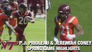Virginia Tech's P.J. Prioleau & Jeremiah Coney Show Off Hokies' RB Depth