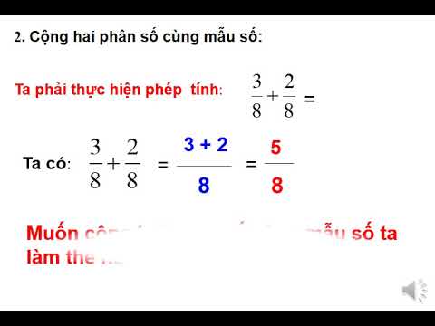 Toán - phép cộng hai phân số (tuần 23)