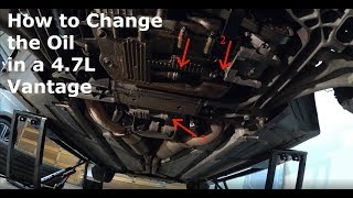 How to Change the Oil in 4.7L Aston Martin V8 Vantage (2009-2018) 4k 60fps