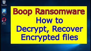 Boop virus (ransomware). How to decrypt .Boop files. Boop File Recovery Guide.