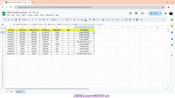 "ABS" & "SIGN" functions in Google Sheets