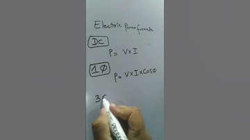Electrical power formula, DC, single phase, three phase #youtubeshorts #viralvideo #mostviewedshorts