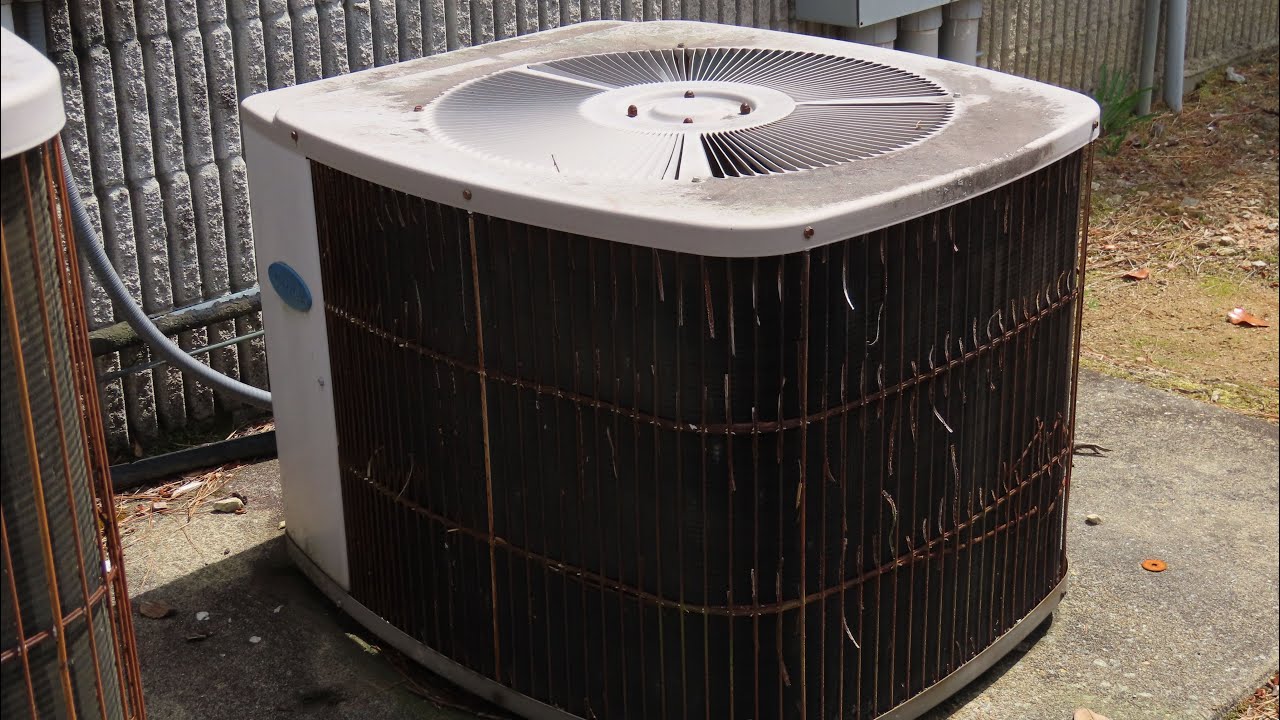 1989 Carrier TECH2000 Central Air Conditioner Startup/Shutdown YouTube