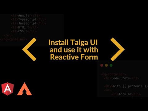 14. Install Taiga UI and use it with Angular Reactive Forms