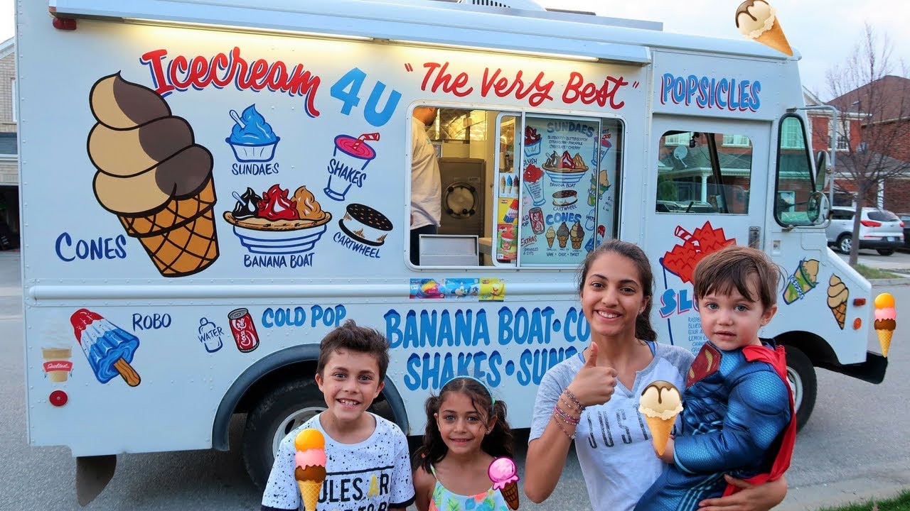 Kids Buy Ice Cream From The Ice Cream Truck Youtube