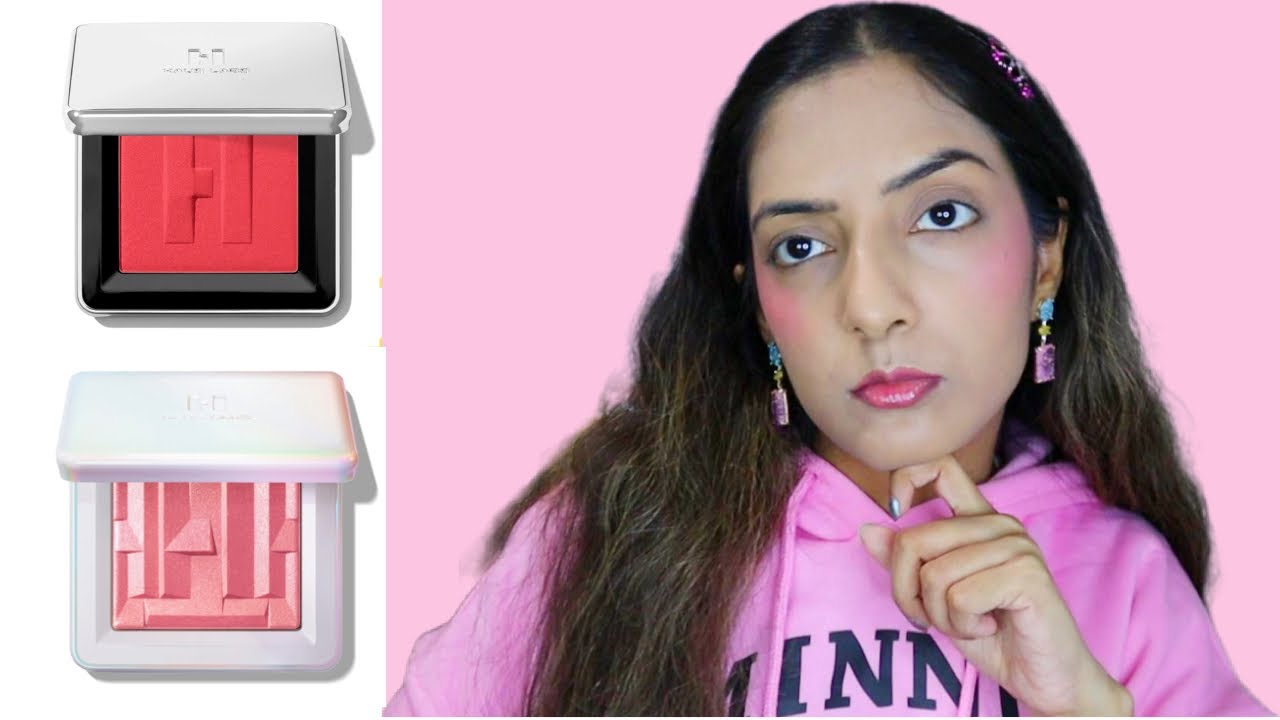 Haus Labs Blush (Watermelon Bliss) and Highlighter (Rose Quartz) Try On