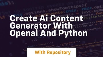 Create ai content generator with openai and python