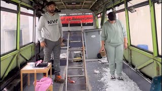 Ambiance “tempête de neige” dans le bus ❄️☃️