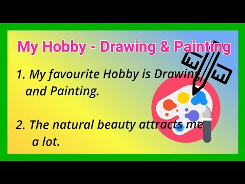 my hobby essay 10 lines drawing