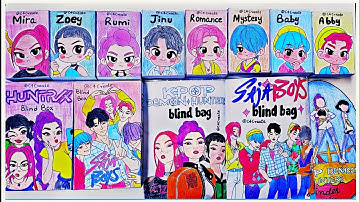 K-POP DEMON HUNTERS:Huntrix and Saja boys blind boxes and blind bags unboxing compilation 🔥 | ASMR 