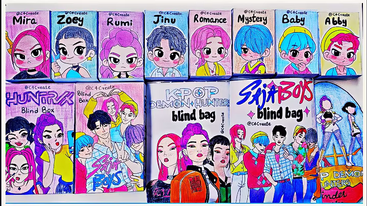 K-POP DEMON HUNTERS:Huntrix and Saja boys blind boxes and blind bags unboxing compilation 🔥 | ASMR 