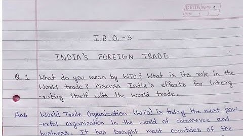 IBO 03 solved Assignment 2021-22| IBO 03 ignou solved handwritten Assignment 2021-22| M.COM 2021-22