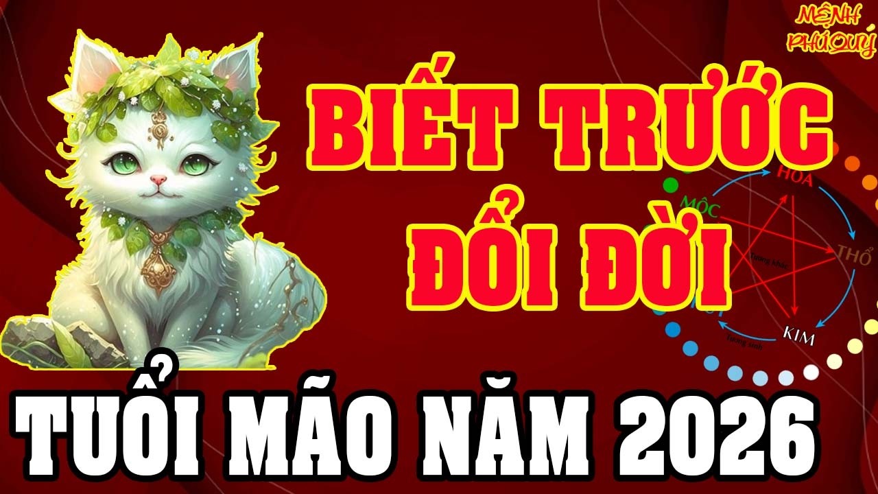 TỬ VI TUỔI MÃO NĂM 2026: BIẾT TRƯỚC ĐỔI ĐỜI - PHÁT TÀI GIÀU CÓ