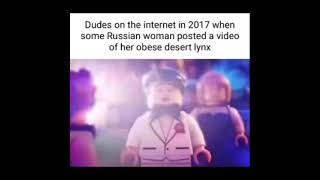 Dudes on the internet in 2017 when some Russian woman posted a video of her obese desert lynx