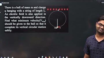 There is a ball of mass m and charge q hanging with a string of  WEP 09 DPP Q49